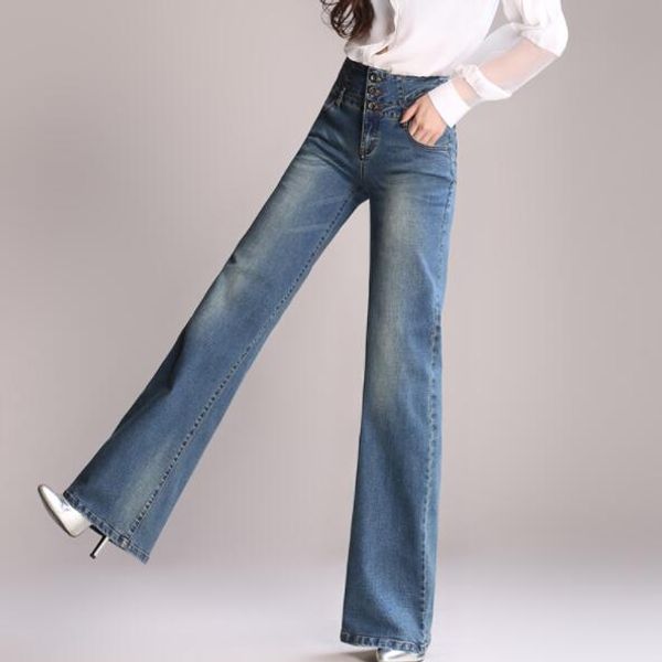 high waist wide leg jeans women pants loose jeans plu size full length trousers dv253, Black;white
high waist wide leg jeans women pants loose jeans plu size full length trousers dv253, Black;white