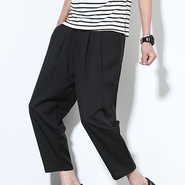 summer men's pants fashion large size nine pants wide leg pants linen solid color casual pant comfortable men trousers sweatpant, Black
summer men's pants fashion large size nine pants wide leg pants linen solid color casual pant comfortable men trousers sweatpant, Black