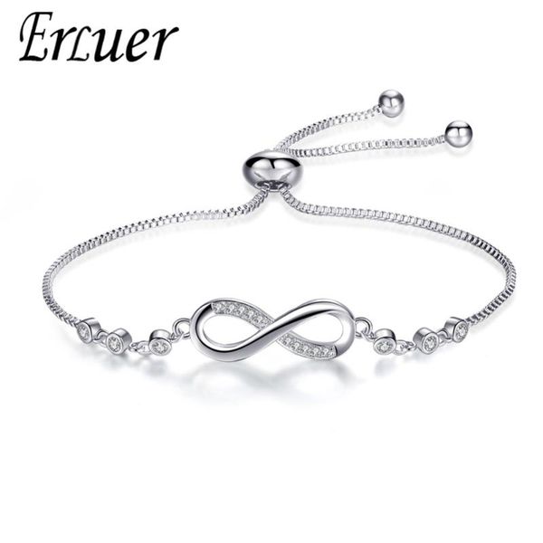 erluer bracelets & bangles for women popular silver color endless love infinity cubic zirconia fashion bracelets jewelry, Black
erluer bracelets & bangles for women popular silver color endless love infinity cubic zirconia fashion bracelets jewelry, Black