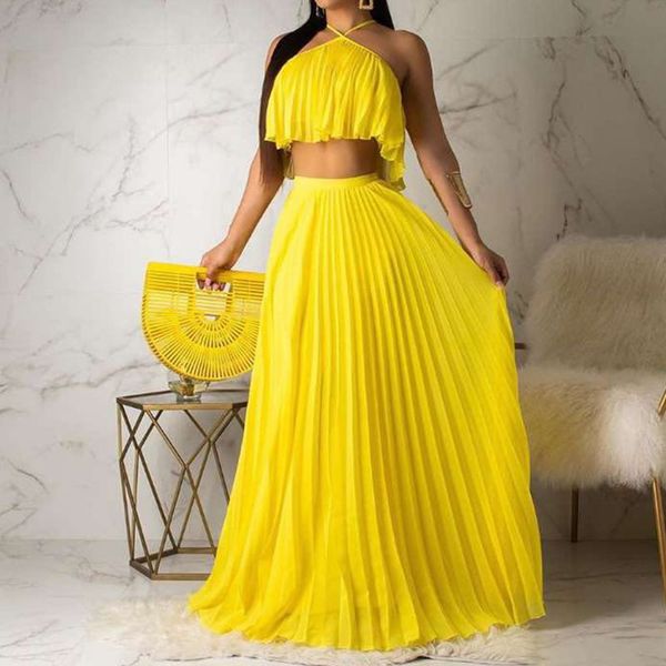 summer boho club travel beach women two piece set outfits casual t-shirts long skirt pleated backless ladies african suits, White
summer boho club travel beach women two piece set outfits casual t-shirts long skirt pleated backless ladies african suits, White
