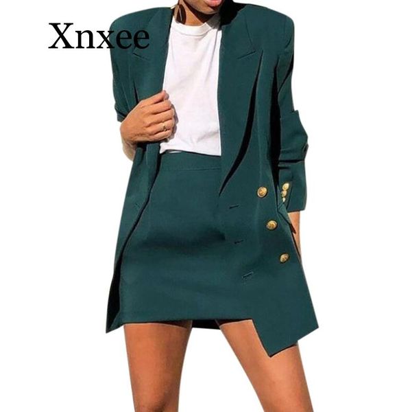 women skirt suit jacket women's spring 2020 women's suit vintage green blazer office wear women sets, White;black
women skirt suit jacket women's spring 2020 women's suit vintage green blazer office wear women sets, White;black