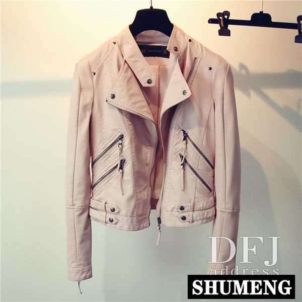 new 2019 spring and autumn handsome pu leather jacket multi-zipper women's pu locomotive leather coat short suit outwear, Black
new 2019 spring and autumn handsome pu leather jacket multi-zipper women's pu locomotive leather coat short suit outwear, Black
