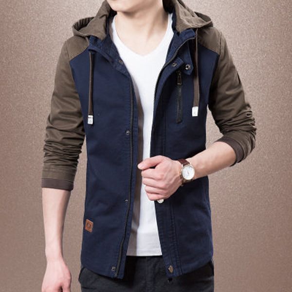 2019 men's casual hooded jacket cotton trend college bomber jackets coats patchwork windbreaker outwear, Black;brown
2019 men's casual hooded jacket cotton trend college bomber jackets coats patchwork windbreaker outwear, Black;brown