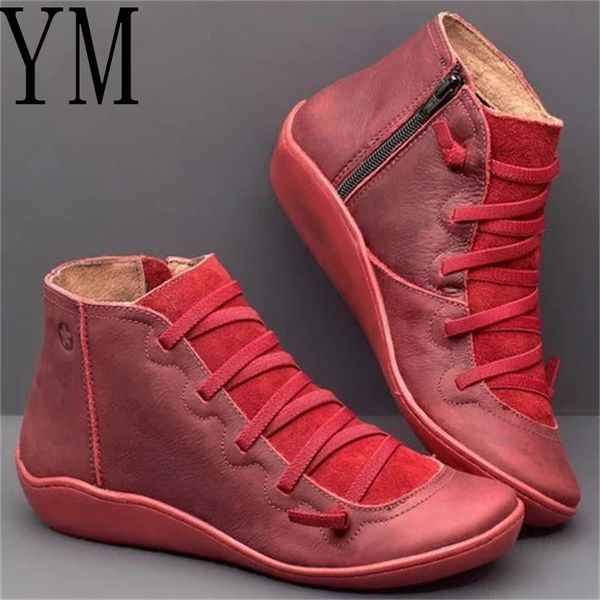 leather ankle boots autumn vintage lace up women shoes comfortable flat heel boots female zipper short big size 35-43, Black
leather ankle boots autumn vintage lace up women shoes comfortable flat heel boots female zipper short big size 35-43, Black