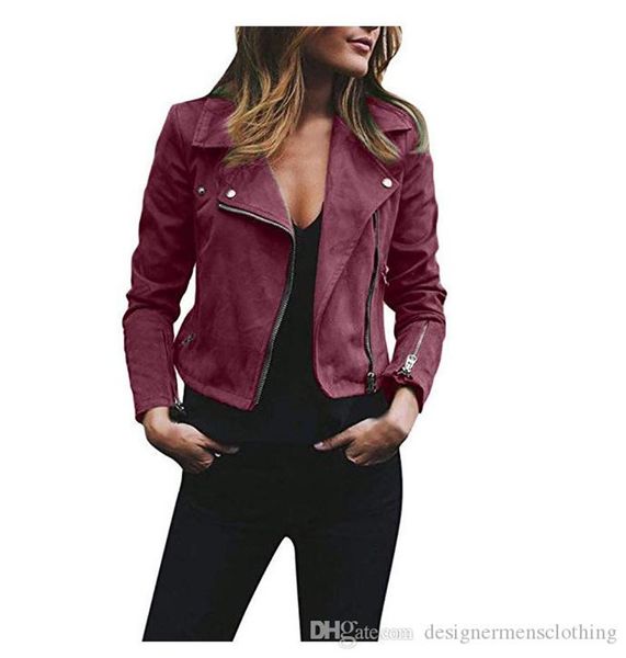 autumn women lapel neck jackets fashion zipper fly coats casual solid color women outerwear with button, Black;brown
autumn women lapel neck jackets fashion zipper fly coats casual solid color women outerwear with button, Black;brown