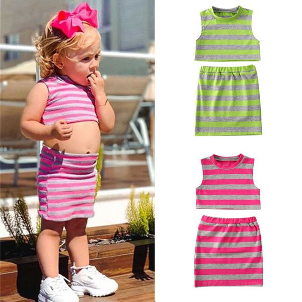 new arrival kids toddler baby child girl vest skirts sleeveless striped summer outfit clothes sunsuit red green 1-7y, White
new arrival kids toddler baby child girl vest skirts sleeveless striped summer outfit clothes sunsuit red green 1-7y, White
