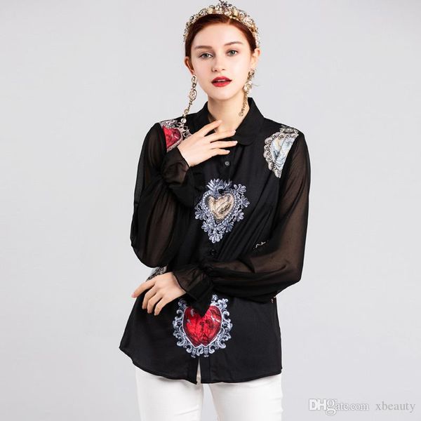 новое прибытие 2019 женское turn воротник с длинными рукавами printed моды high street дизайнерские повседневные рубашки блузы, White
новое прибытие 2019 женское turn воротник с длинными рукавами printed моды high street дизайнерские повседневные рубашки блузы, White