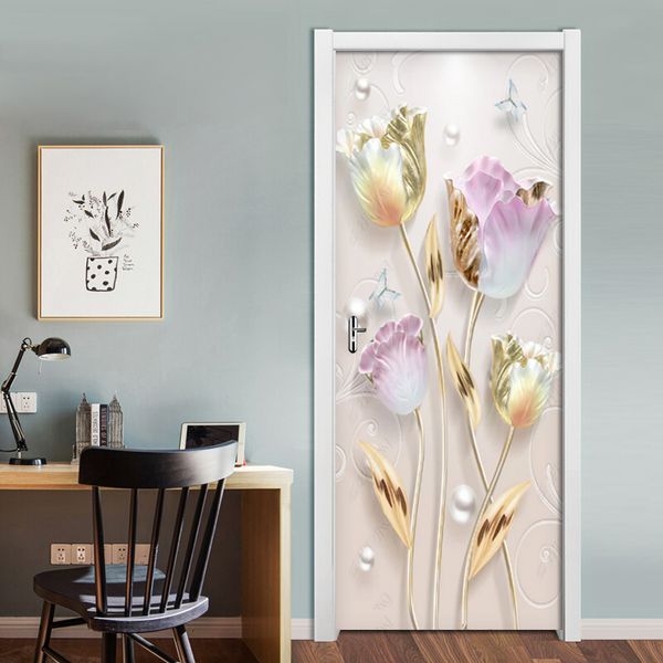 new modern embossed tulip flowers door stickers mural pvc self-adhesive 3d wallpaper for living room bedroom door decor decals
new modern embossed tulip flowers door stickers mural pvc self-adhesive 3d wallpaper for living room bedroom door decor decals