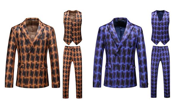 new men's suit plaid three-piece leopard grain studio p wedding pgraphy men's suit dress blue orange size m~6xl, White;black
new men's suit plaid three-piece leopard grain studio p wedding pgraphy men's suit dress blue orange size m~6xl, White;black