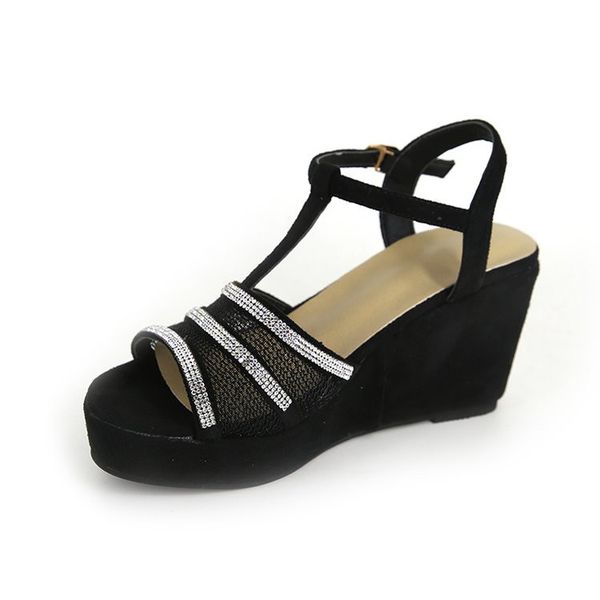 new fashion rhinestone casual women sandals wedge sandals high heel shoes women summer women shoes peep toe ladies sandals, Black
new fashion rhinestone casual women sandals wedge sandals high heel shoes women summer women shoes peep toe ladies sandals, Black