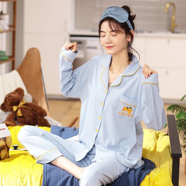autumn pyjamas women knitted cotton pajamas set long sleeve cartoon sweet female pijama mujer sleepwear homewear nightwear suit, Black;red 
autumn pyjamas women knitted cotton pajamas set long sleeve cartoon sweet female pijama mujer sleepwear homewear nightwear suit, Black;red