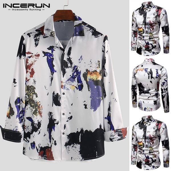 incerun mens printed shirts long sleeve turn down collar shirt man casual breathable blouse fashion holiday loose dress shirts, White;black
incerun mens printed shirts long sleeve turn down collar shirt man casual breathable blouse fashion holiday loose dress shirts, White;black