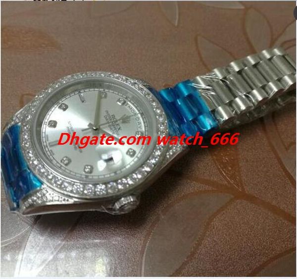 new version luxury watches 118346 platinum diamond bezel stainless steel bracelet automatic fashion men's watch wristwatch, Slivery;brown
new version luxury watches 118346 platinum diamond bezel stainless steel bracelet automatic fashion men's watch wristwatch, Slivery;brown