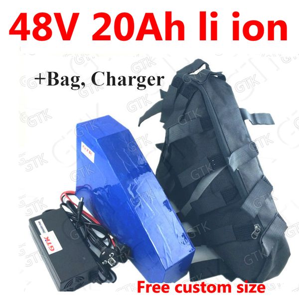 gtk 48v 20ah треугольник электрический велосипед батареи для 1500w велосипеда самоката 1000w 750w мотор bafang bbs03 bbshd + 3a зарядное уст
gtk 48v 20ah треугольник электрический велосипед батареи для 1500w велосипеда самоката 1000w 750w мотор bafang bbs03 bbshd + 3a зарядное уст