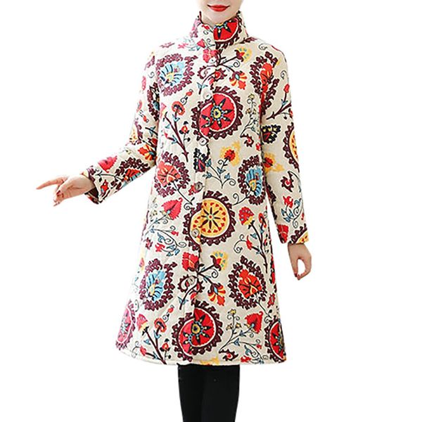 long women winter jackets and coats plus size womens parka outwear vintage stand collar coat floral print women coats jacket, Black
long women winter jackets and coats plus size womens parka outwear vintage stand collar coat floral print women coats jacket, Black