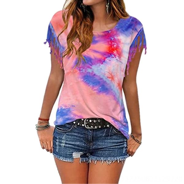 2020 women's tie-dyed floral tassel short-sleeved 2020 women's tie-dyed floral tassel short-sleeved t-shirt t-shirt, White
2020 women's tie-dyed floral tassel short-sleeved 2020 women's tie-dyed floral tassel short-sleeved t-shirt t-shirt, White