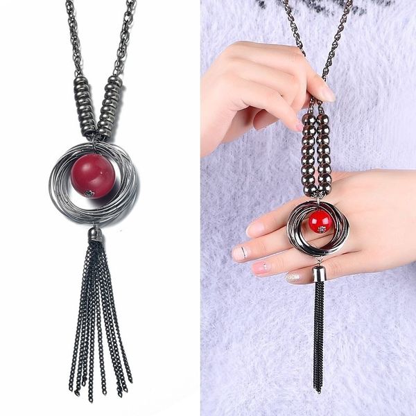 meyfflin red ball geometric round long necklace vintage black chain tassel choker necklaces & pendants fashion jewelry koyle, Silver
meyfflin red ball geometric round long necklace vintage black chain tassel choker necklaces & pendants fashion jewelry koyle, Silver