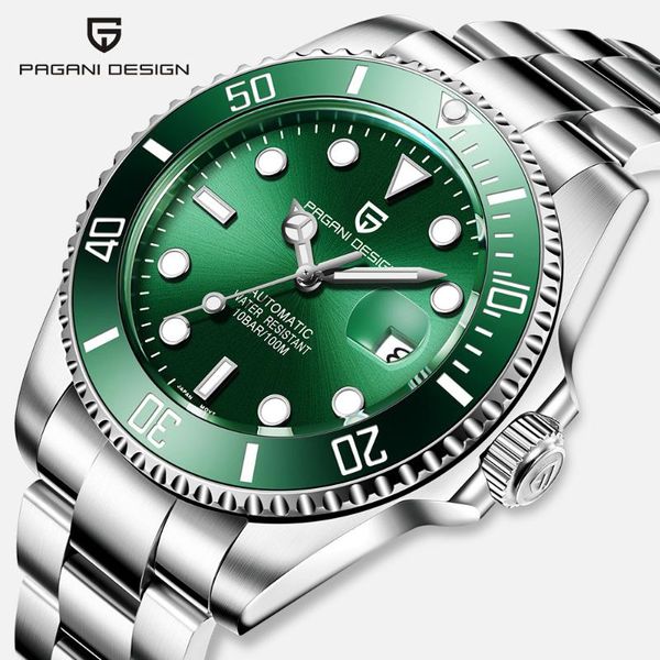 pagani green water ghost mechanical watches stainless steel band fashion calendar waterproof men wrist watch, Slivery;brown
pagani green water ghost mechanical watches stainless steel band fashion calendar waterproof men wrist watch, Slivery;brown