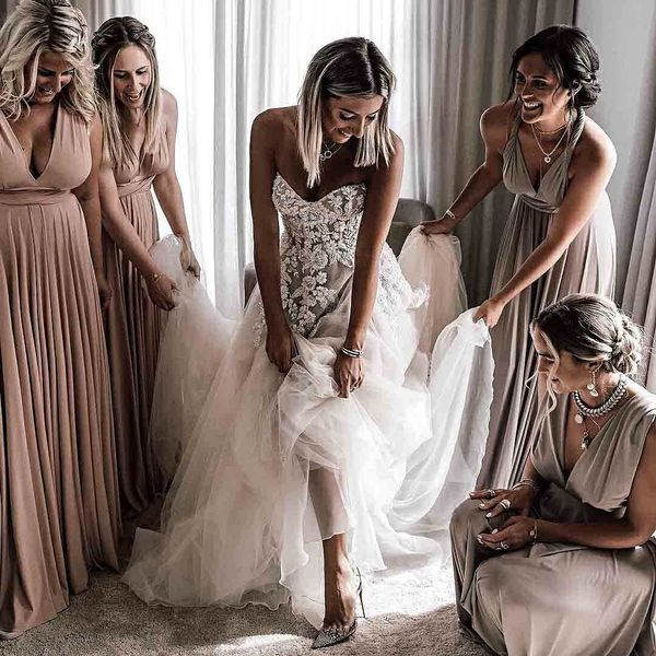 a line beach wedding dresses strapless beads appliques tulle wedding dresses sweep train boho bridal gowns, White
a line beach wedding dresses strapless beads appliques tulle wedding dresses sweep train boho bridal gowns, White