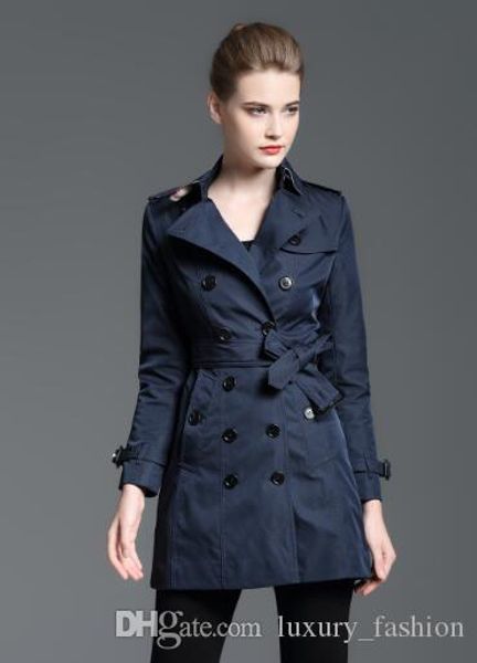 women classic fashion british middle long trench coat/brand designer england trench for women size s-xxl 4 colors, Tan;black
women classic fashion british middle long trench coat/brand designer england trench for women size s-xxl 4 colors, Tan;black