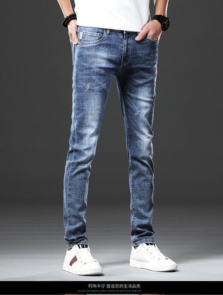 new 2020 thin men's jeans no- treatment trousers green popular mid-waist leisure, Blue
new 2020 thin men's jeans no- treatment trousers green popular mid-waist leisure, Blue