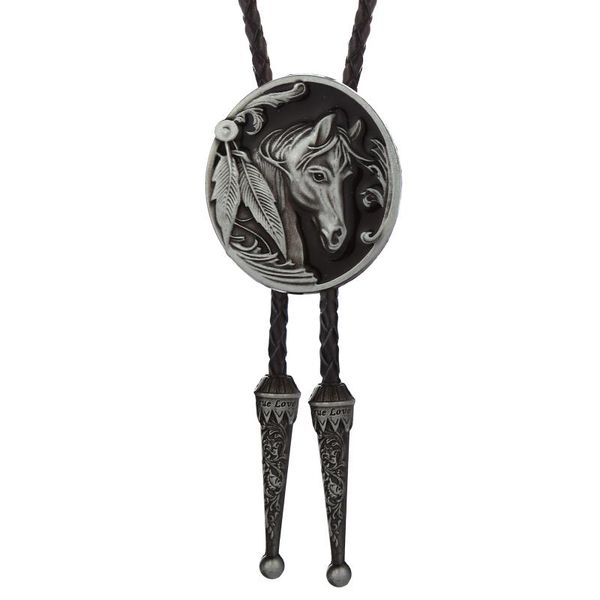 western cowboy bolo tie american original 3d retro pattern horse head oil drip leather zinc alloy tie, Black;gray
western cowboy bolo tie american original 3d retro pattern horse head oil drip leather zinc alloy tie, Black;gray