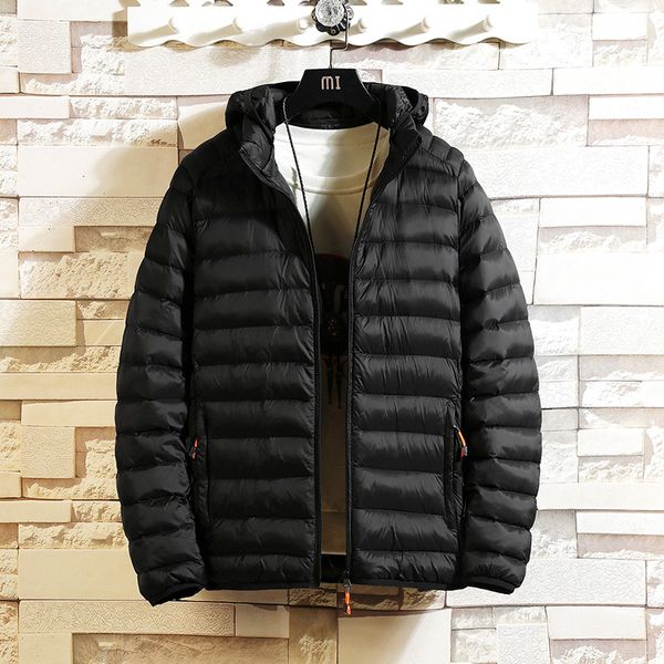 

outwear 2019 autumn winter jacket men ultralight cotton down lightweight overcoats fashion classic coats plus size m-xxxl, Black;brown