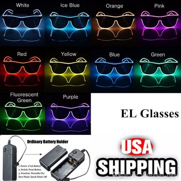 simple el glasses el wire fashion neon led light up shutter shaped glow sun glasses rave costume party dj bright sunglasses ljo7136, White;black
simple el glasses el wire fashion neon led light up shutter shaped glow sun glasses rave costume party dj bright sunglasses ljo7136, White;black