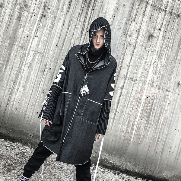 2019 winter new loose long-sleeved japanese long section youth cross-webbing hooded casual harajuku windbreaker, Black;brown
2019 winter new loose long-sleeved japanese long section youth cross-webbing hooded casual harajuku windbreaker, Black;brown