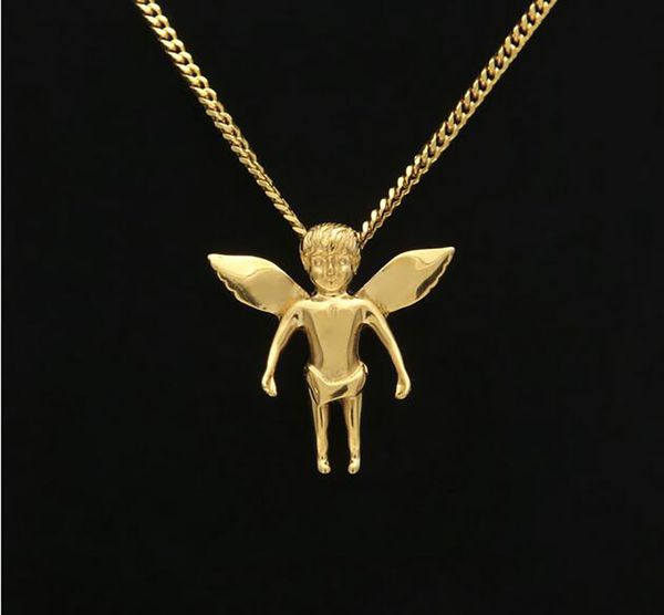 hip hop 18k gold baby angel stainless steel pendant necklace with 3mm 24inch cuban link chain necklace for men women, Silver
hip hop 18k gold baby angel stainless steel pendant necklace with 3mm 24inch cuban link chain necklace for men women, Silver