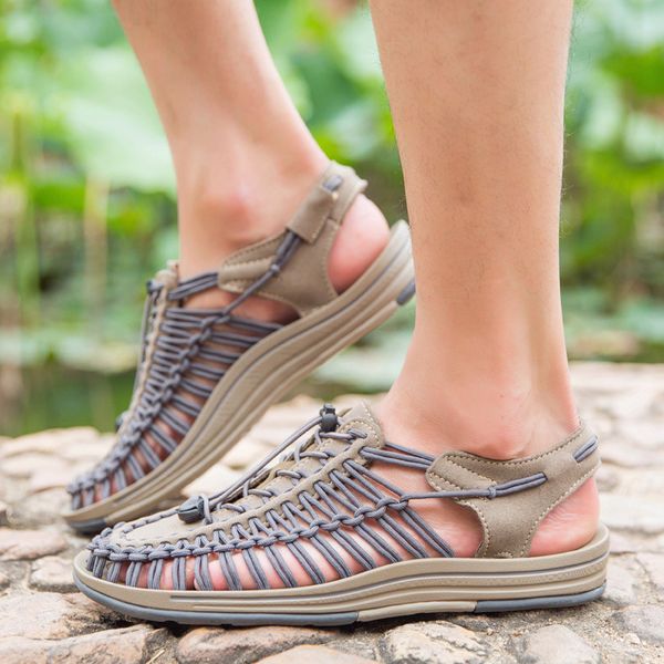 sandals men's 2019 korean-style handmade porous shoes men anti-slip cool weaving outdoor closed-toe sandals, Black
sandals men's 2019 korean-style handmade porous shoes men anti-slip cool weaving outdoor closed-toe sandals, Black