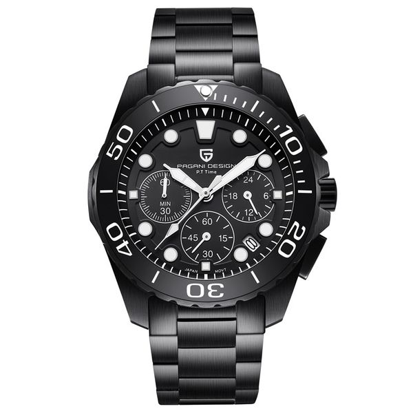 pagani design watch men chronograph stainless steel quartz wristwatches 30m water resistant male clock, Slivery;brown
pagani design watch men chronograph stainless steel quartz wristwatches 30m water resistant male clock, Slivery;brown