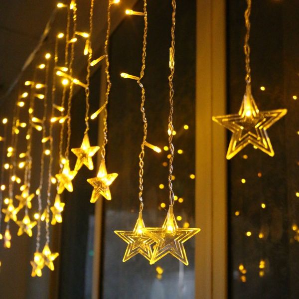 new year christmas 3.5m 96 star led string curtain lights holiday decoration lights christmas decorations for home navidad,l
new year christmas 3.5m 96 star led string curtain lights holiday decoration lights christmas decorations for home navidad,l