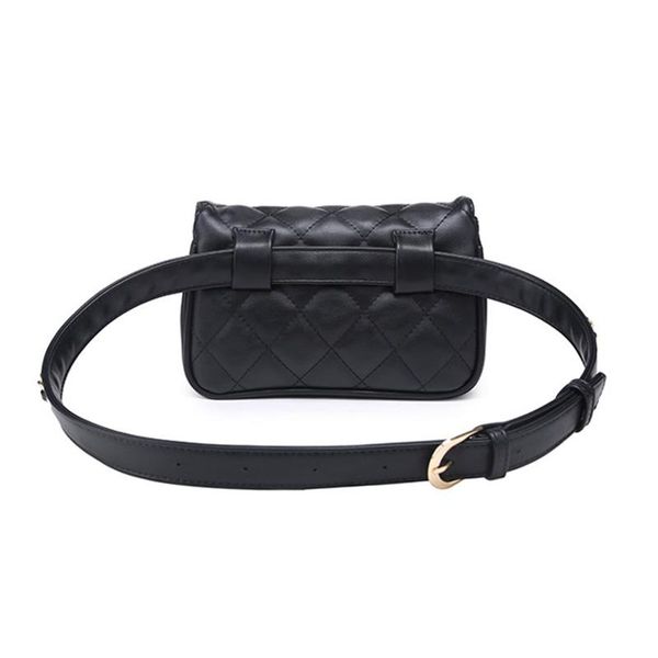 women waist belt bag chain belt pack waist bag plaid small pu leather women bag travel bags casual waist pack