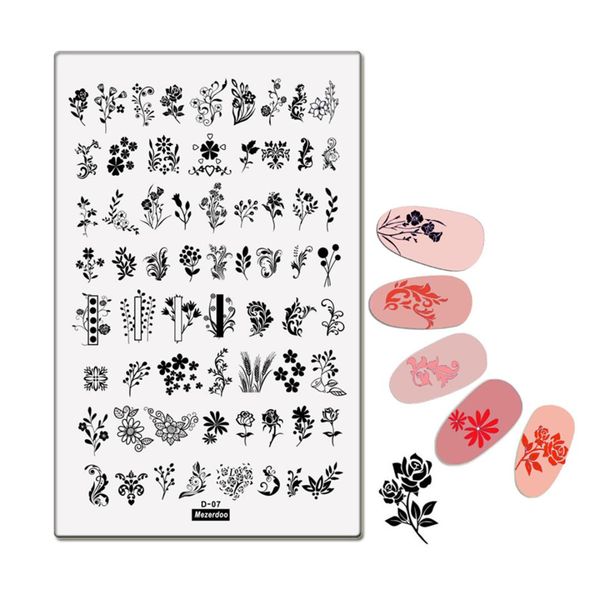 1pc nail stamping plates flower geometry nature series nail template stamp image art stamp plate manicure stencil tools d07, White
1pc nail stamping plates flower geometry nature series nail template stamp image art stamp plate manicure stencil tools d07, White