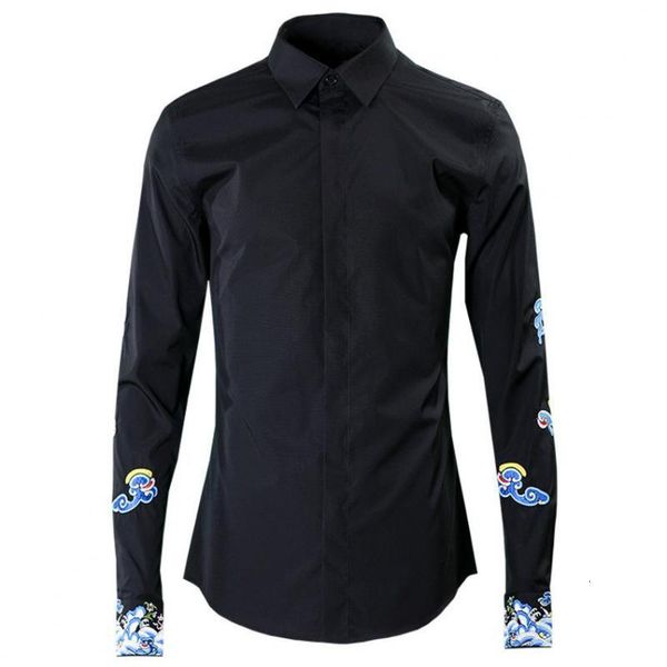 shirts men luxury chinese style embroidery black party mens shirts fashion long sleeve slim fit mens dress 4xl, White;black
shirts men luxury chinese style embroidery black party mens shirts fashion long sleeve slim fit mens dress 4xl, White;black