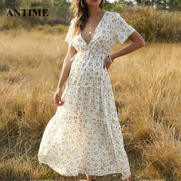 antime summer women floral print dress beach short sleeve bohemian v neck high waist party casual midi dresses, Black;gray
antime summer women floral print dress beach short sleeve bohemian v neck high waist party casual midi dresses, Black;gray