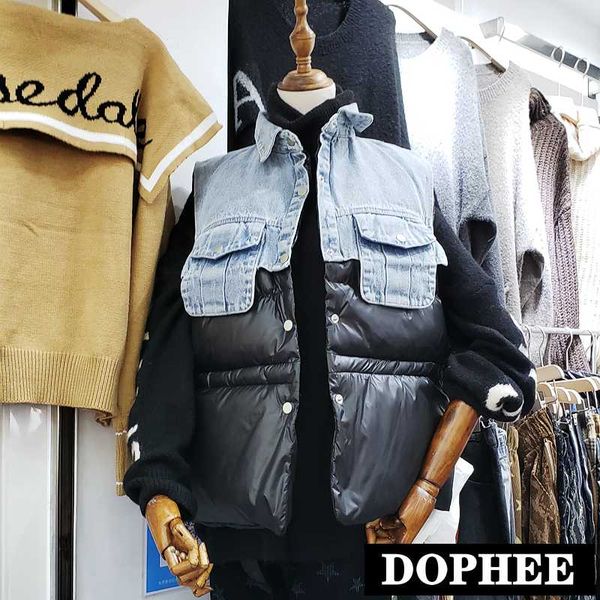 вниз хлопок проложенный жилет женская осень и зима новый корейский denim сращивание рукавов parka jacket сыпучие жилет outwear, Black;white
вниз хлопок проложенный жилет женская осень и зима новый корейский denim сращивание рукавов parka jacket сыпучие жилет outwear, Black;white