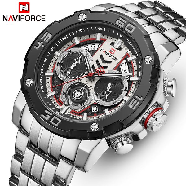 naviforce men watches brand luxury luminous quartz mens watch stainless steel sport chronograph clock relogio masculino t200620, Slivery;brown
naviforce men watches brand luxury luminous quartz mens watch stainless steel sport chronograph clock relogio masculino t200620, Slivery;brown