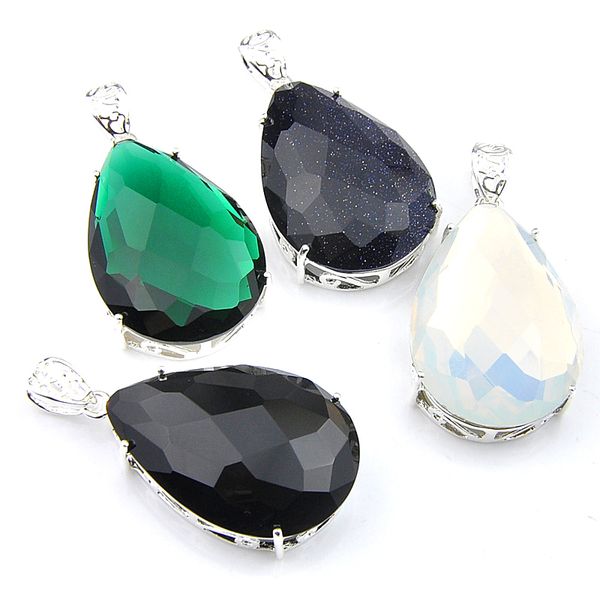 luckyshine 925 sterling silver plated water drop natural blue sandstone onyx moonstone gems pendant necklaces gift party 1.58" inch diy
luckyshine 925 sterling silver plated water drop natural blue sandstone onyx moonstone gems pendant necklaces gift party 1.58" inch diy