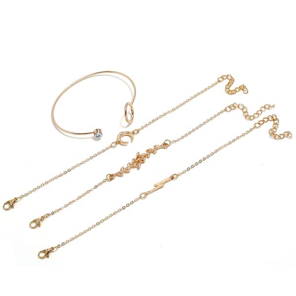 4 pcs gold for apple interface grass moon charm bracelet set for women crystal bracelets fashion jewelry, Golden;silver
4 pcs gold for apple interface grass moon charm bracelet set for women crystal bracelets fashion jewelry, Golden;silver