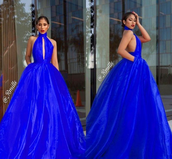 red royal blue open back prom dresses puffy halter jewel high neck long formal pageant evening party gowns ogstuff simple dress, Black
red royal blue open back prom dresses puffy halter jewel high neck long formal pageant evening party gowns ogstuff simple dress, Black