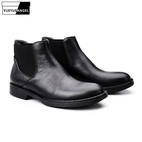 2019 new boots men british style round toe genuine leather ankle boots black high casual work booties plus size 45
2019 new boots men british style round toe genuine leather ankle boots black high casual work booties plus size 45