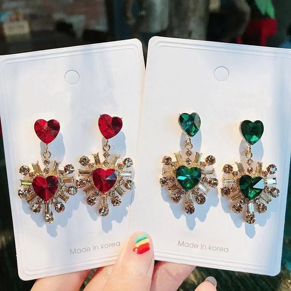 mengjiqiao new korean shiny heart crystal long pendientes mujer moda statement rhinestone drop earrings for women party jewelry, Silver
mengjiqiao new korean shiny heart crystal long pendientes mujer moda statement rhinestone drop earrings for women party jewelry, Silver