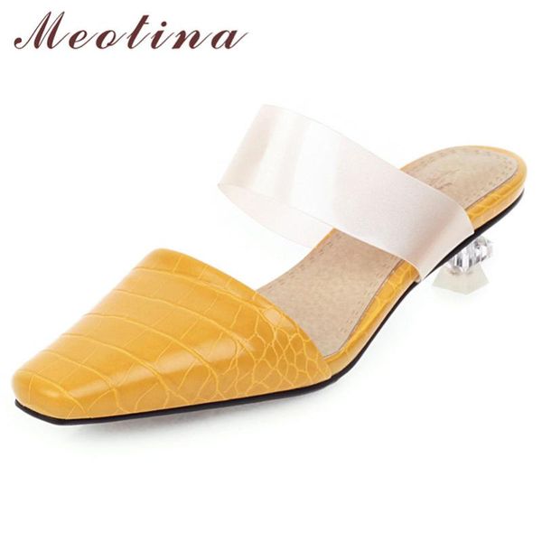meotina high heels women pumps transparent strange style heels mules shoes fashion square toe shoes lady slippers big size 34-46, Black
meotina high heels women pumps transparent strange style heels mules shoes fashion square toe shoes lady slippers big size 34-46, Black