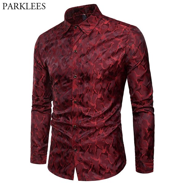 wine red camouflage camo silk satin shirt men slim fit long sleeve dress shirts mens casual social party club chemise homme xxxl, White;black
wine red camouflage camo silk satin shirt men slim fit long sleeve dress shirts mens casual social party club chemise homme xxxl, White;black