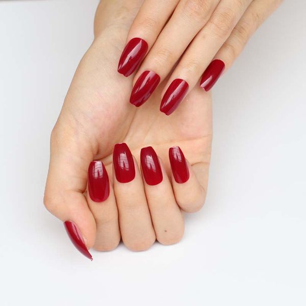 24pcs fashion section candy color coffin shape nails, popular sales of the king, dark red g130, Red;gold
24pcs fashion section candy color coffin shape nails, popular sales of the king, dark red g130, Red;gold