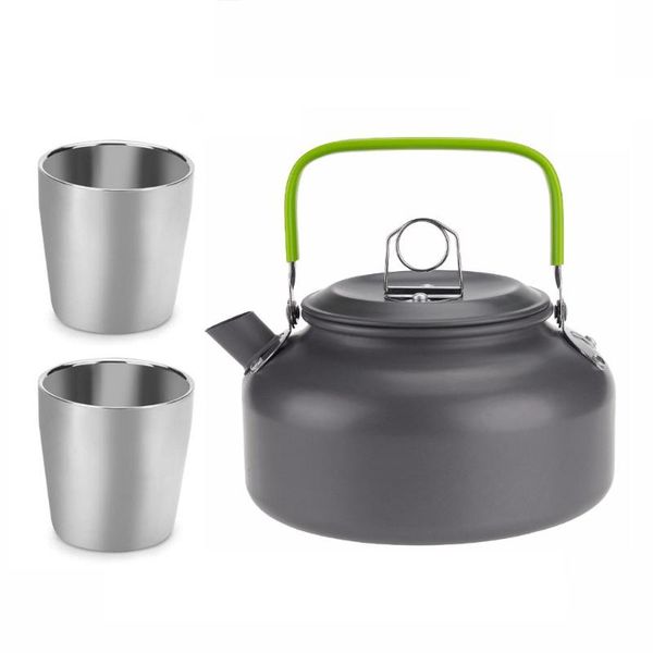 camp kitchen 0.8l portable aluminum alloy outdoor camping coffee teapot kettle for survival with cups
camp kitchen 0.8l portable aluminum alloy outdoor camping coffee teapot kettle for survival with cups
