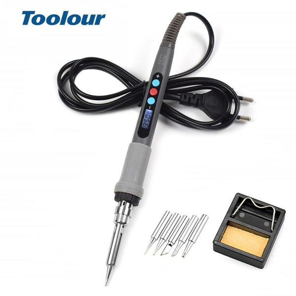 toolour eu/us 110v/220v 60w/90w adjusting temperature electric soldering iron welding tool set with 5 iron tips soldering stand
toolour eu/us 110v/220v 60w/90w adjusting temperature electric soldering iron welding tool set with 5 iron tips soldering stand