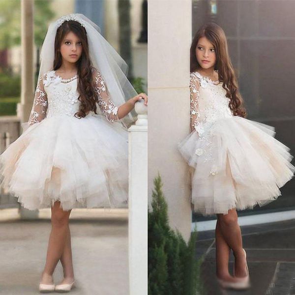 2020 short ball gown flower girls dresses jewel neck with 3/4 sleeve kids pageant gowns knee length christmas party dresses, White;blue
2020 short ball gown flower girls dresses jewel neck with 3/4 sleeve kids pageant gowns knee length christmas party dresses, White;blue
